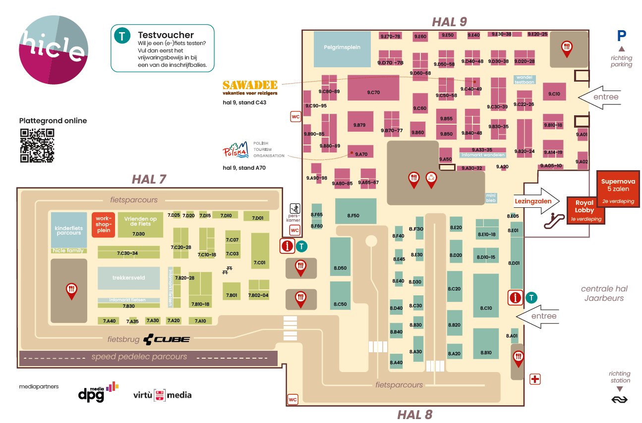plattegrond E-bike Challenge en Fiets en Wandelbeurs