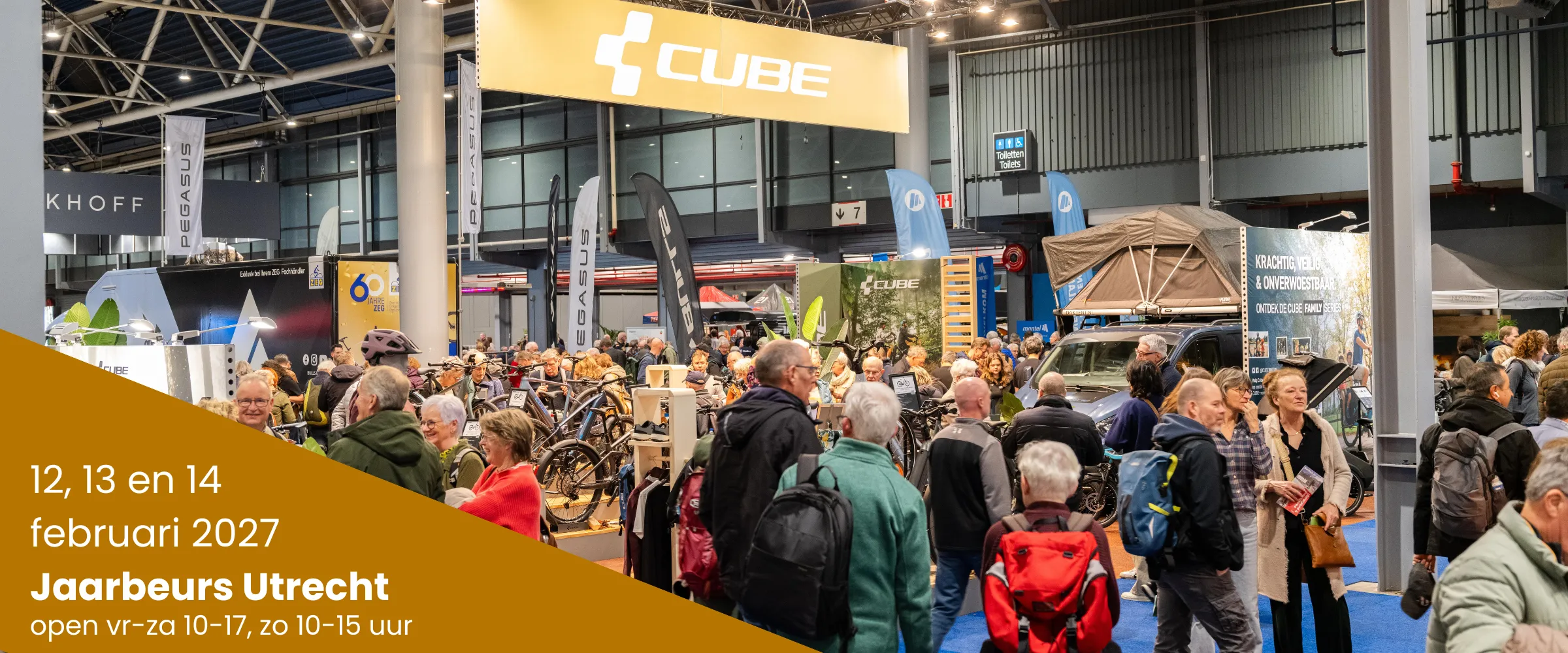 header E-bike Challenge Utrecht, bezoekers op de beursvloer